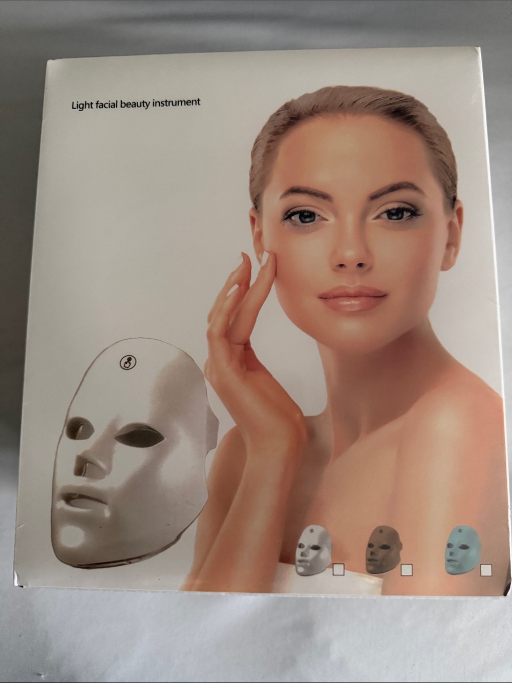 LED Light Facial Beauty Mask — White